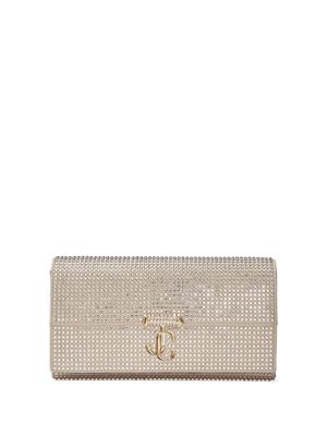 Jimmy Choo Avenue crystal-embellished wallet-on-chain - Gold