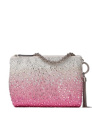 Jimmy Choo Callie crystal-embellished clutch bag - Pink