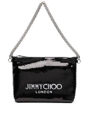 Jimmy Choo Callie sequinned shoulder bag - Black