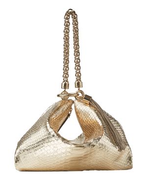 Jimmy Choo Callie snakeskin-effect clutch bag - Gold