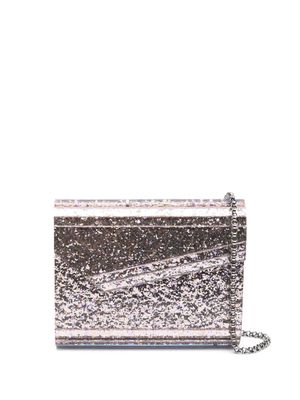 Jimmy Choo Candy glitter-detail cross body bag - Silver