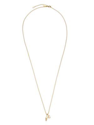 Jimmy Choo Diamond Chain logo-plaque necklace - Gold