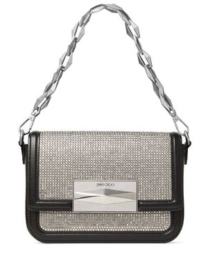 Jimmy Choo Diamond crystal-embellished crossbody bag - Black