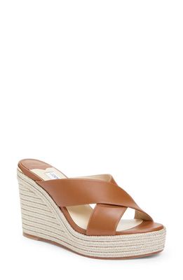 Jimmy Choo Dovina Espadrille Platform Wedge in Dark Tan Mix