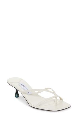 Jimmy Choo Etana Malachite Heel Slide Sandal in Latte/Malachite at Nordstrom, Size 9.5Us