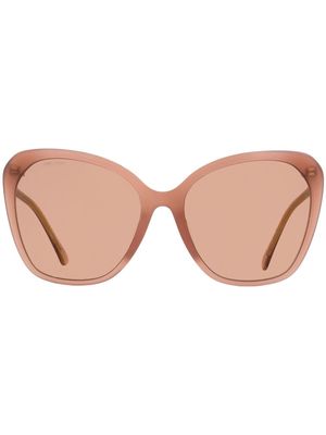 Jimmy Choo Eyewear Butterfly oversized-frame sunglasses - Neutrals