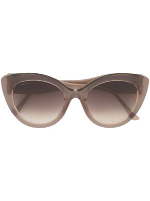 Jimmy Choo Eyewear Leone cat eye-frame sunglasses - Brown