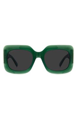 Jimmy Choo Gayas 54mm Gradient Square Sunglasses in Gold Green/Grey