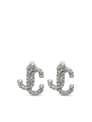Jimmy Choo JC crystal-embellished stud earrings - Silver