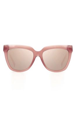 Jimmy Choo Juliekas 55mm Gradient Square Sunglasses in Nude /Pink Flash