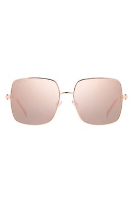 Jimmy Choo Lilis 58mm Square Sunglasses in Gold Copper /Pink Flash