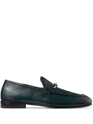 Jimmy Choo Marti Reverse leather loafers - Green