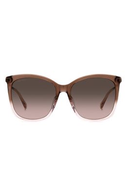 Jimmy Choo Nereags 57mm Gradient Square Sunglasses in Brown Nude/Brown Gradient