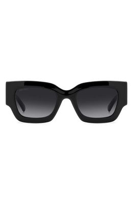 Jimmy Choo Nevas 51mm Rectangle Sunglasses in Black/Grey Shaded