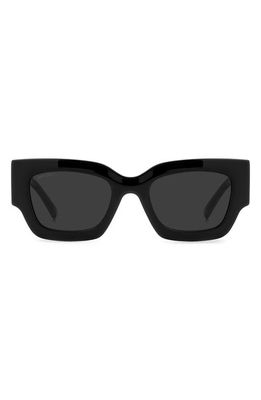 Jimmy Choo Nevas 51mm Rectangle Sunglasses in Black/Grey
