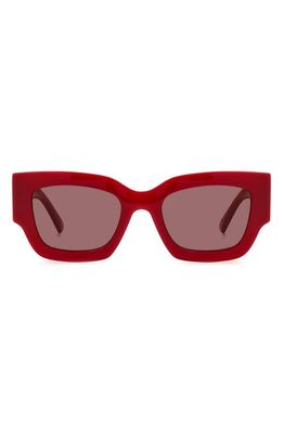 Jimmy Choo Nevas 51mm Rectangle Sunglasses in Red/Burgundy