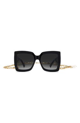 Jimmy Choo Renee 61mm Square Chain Sunglasses in Black /Grey Shaded