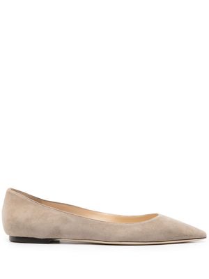 Jimmy Choo Romy suede ballet pumps - Neutrals