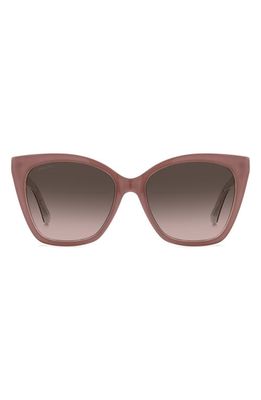 Jimmy Choo Ruags 56mm Gradient Square Cat Eye Sunglasses in Rose/Brown Gradient