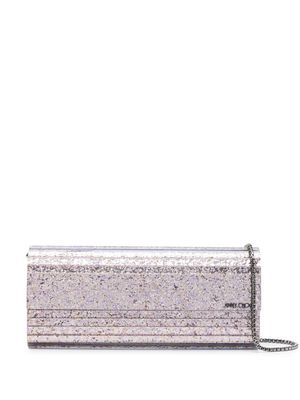 Jimmy Choo Sweetie glittered clutch bag - Silver