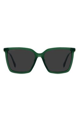 Jimmy Choo Tottags 56mm Rectangle Sunglasses in Green/Grey
