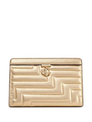 Jimmy Choo Varenne Avenue quilted pouch - Gold