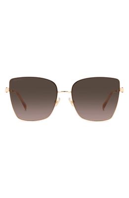Jimmy Choo Vellas 59mm Gradient Square Sunglasses in Copper Nude/Brown Gradient