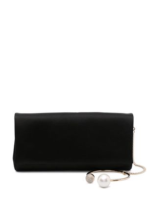 Jimmy Choo Xandra satin clutch bag - Black