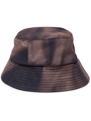 JiyongKim bleached-effect cotton bucket hat - Neutrals