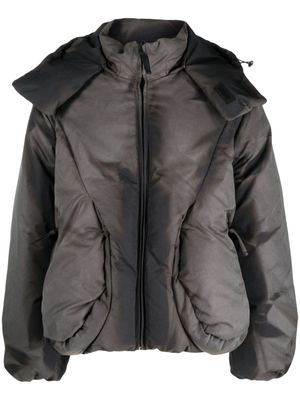 JiyongKim bleached-effect padded jacket - Grey