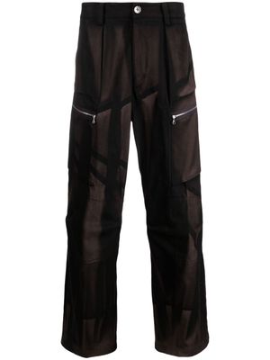 JiyongKim multi-pocket straight-leg trousers - Black