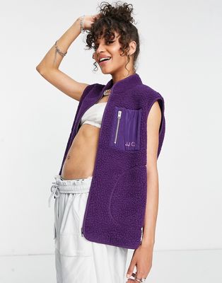 JJXX teddy vest in purple