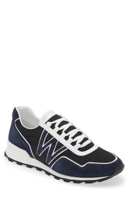 JM WESTON On My Way Ghillies Sneaker in Black/White/Navy