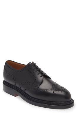 JM WESTON Triple Sole Brogued Derby in Black