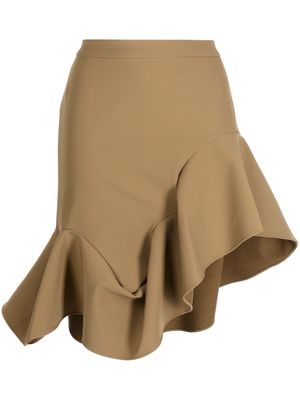 JNBY asymmetric midi skirt - Brown