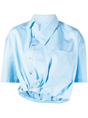 JNBY asymmetric short-sleeve shirt - Blue