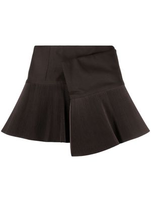 JNBY asymmetric wrap miniskirt - Brown
