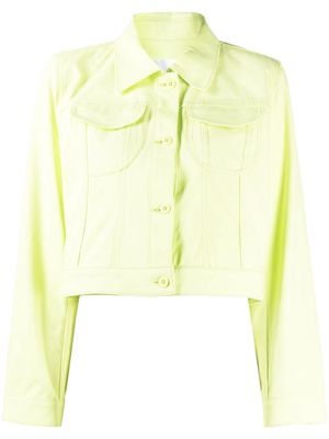 JNBY button-fastening cropped cotton jacket - Green