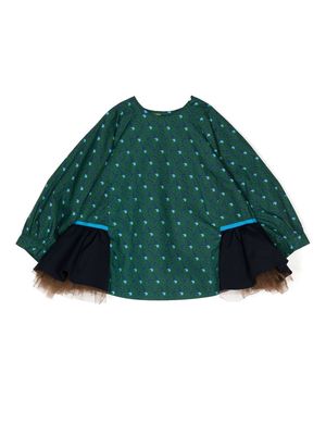 jnby by JNBY bow-print tutu-panel tunic - Green