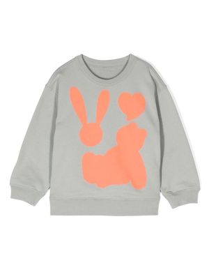 jnby by JNBY Bunny crewneck cotton pullover - Green