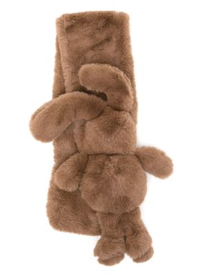 jnby by JNBY bunny faux-fur scarf - Brown
