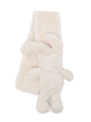 jnby by JNBY bunny faux-fur scarf - White