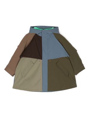 jnby by JNBY colour-block hooded raincoat - Green