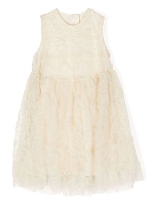 jnby by JNBY embroidered tulle dress - Neutrals