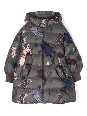 jnby by JNBY illustration-print padded coat - Multicolour