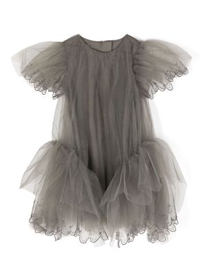 jnby by JNBY lace-trimmed tulle dress - Grey