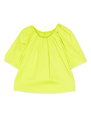 jnby by JNBY pleated long-sleeve blouse - Yellow