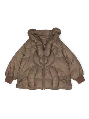 jnby by JNBY teddy bear hooded padded jacket - Brown