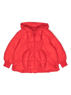 jnby by JNBY teddy bear hooded padded jacket - Red