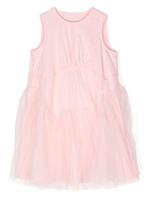 jnby by JNBY tulle-overlay cotton dress - Pink